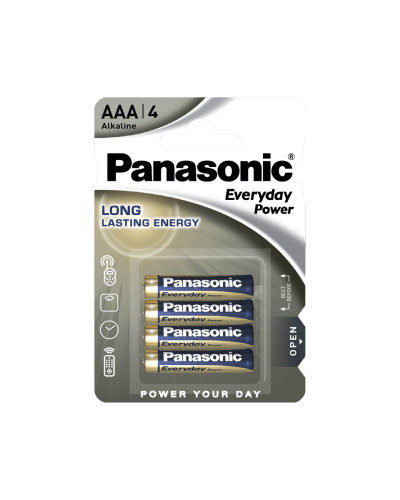 Батарейки Panasonic LR03REE/4BR Everyday Power лужні AAA блістер, 4 шт