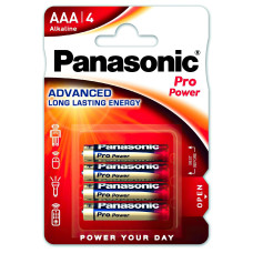 Battery Panasonic LR03XEG/4BP PRO POWER alkaline AAA blister, 4 pcs.