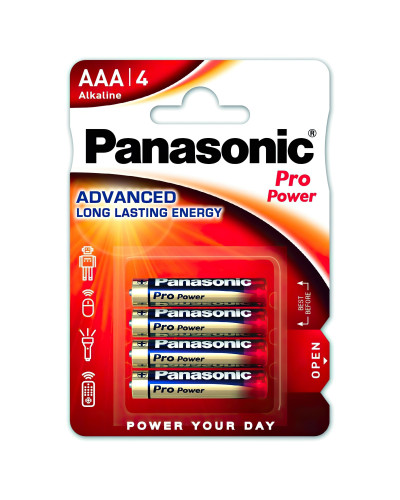 Батарейка Panasonic LR03XEG/4BP PRO POWER лужна AAA блістер, 4 шт.