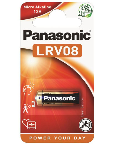 Батарейка Panasonic LRV08L/1BE лужна LRV08(A23, MN21, V23) блістер, 1 шт.