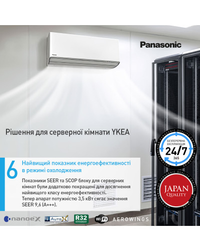 Кондиционер Deluxe Professional for Server Room Panasonic CS-Z35YKEA/CU-Z35YKEA