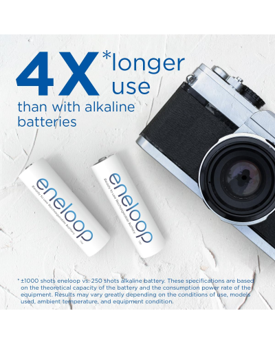 Panasonic Eneloop BK-3MCDEC4CP AA 2000 mAh NI-MH battery, 4 pcs, with storage case