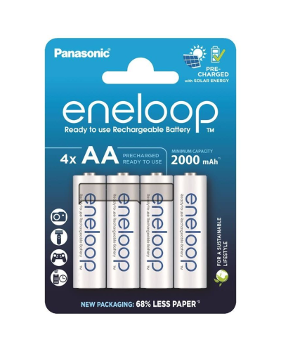 Аккумулятор Panasonic BK-3MCDE/4CP Eneloop NI-MH AA 2000 мАч, 4 шт.