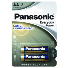Battery Panasonic LR6REE/2BR EVERYDAY POWER alkaline AA blister, 2 pcs.