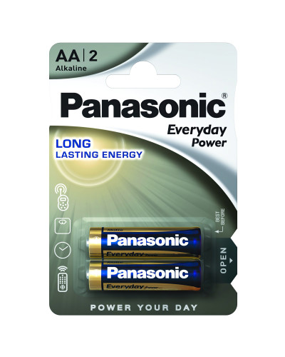 Батарейка Panasonic LR6REE/2BR EVERYDAY POWER лужна AA блістер, 2 шт.