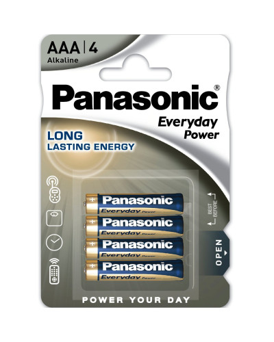 Батарейка Panasonic LR03REE/4BP EVERYDAY POWER щелочная AAА блистер, 4 шт.