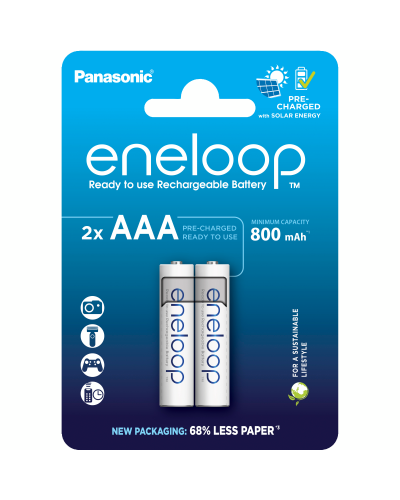 Аккумулятор Panasonic Eneloop BK-4MCDE/2CP NI-MH AAA 800 мАч, 2 шт.
