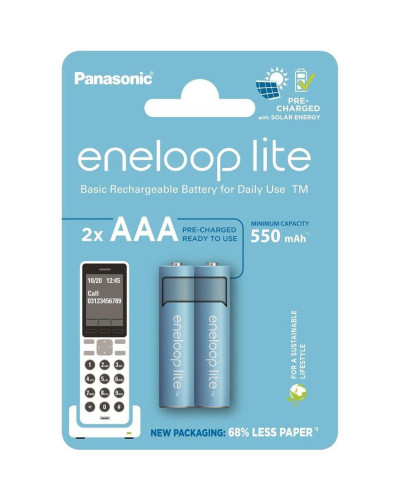 Аккумулятор Panasonic Eneloop BK-4LCCE/2DCP NI-MH Lite AAA 550 мАч, 2 шт.