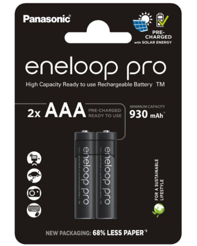 Battery Panasonic Eneloop BK-4HCDE/2CP NI-MH Pro AAA 930 mAh, 2 pcs.