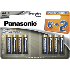 Battery Panasonic LR6REE/8B2F Everyday Power alkaline AA blister, 8 pcs.