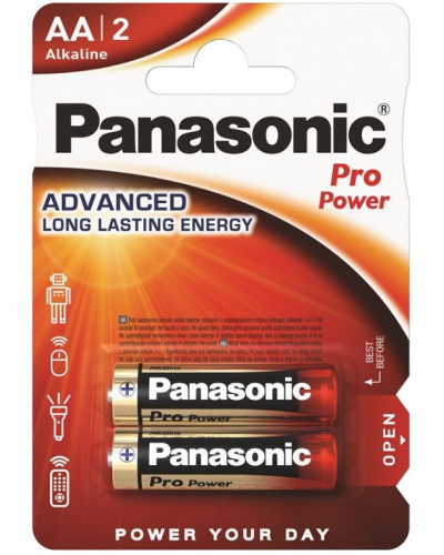 Батарейка Panasonic LR6XEG/2BP PRO POWER лужна AA блістер, 2 шт.