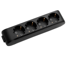 Panasonic X-tendia grounded 4-way connector block with protective shutters WLTB04402BL-UA1