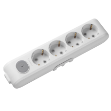 Panasonic X-tendia 4-socket socket, with grounding, switch and protective shutters WLTA04402GR-UA1