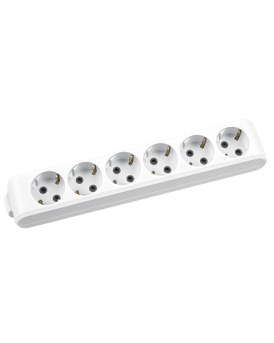 Колодка Panasonic X-tendia с заземлением 6 гнезд, с защитными шторками WLTB04602GR-UA1
