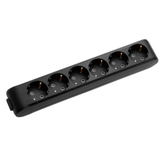 Panasonic X-tendia grounding plug, 6 sockets, with protective shutters WLTB04602BL-UA1