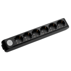 Panasonic X-tendia 6-socket socket, with grounding, switch and protective shutters WLTA04602BL-UA1