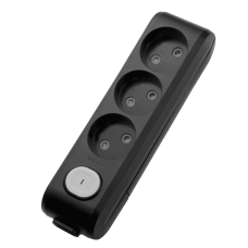 Panasonic X-tendia 3-outlet power strip with safety shutters black (WLTB02302BL-UA1)