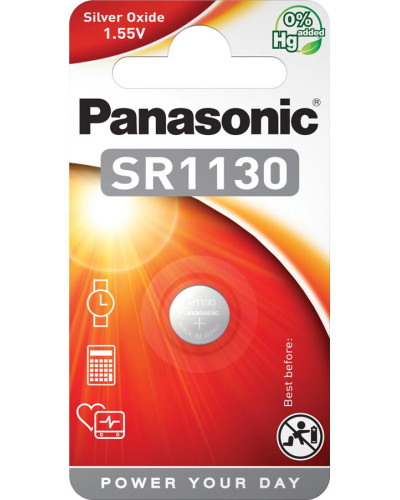 Батарейка Panasonic SR-1130EL/1B срібло-цинкова SR1130(390, V390, D390, SB-AU, SR54) блістер, 1 шт.