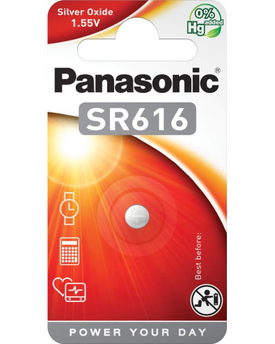 Батарейка Panasonic SR-616EL/1B срібло-цинкова SR616(321, V321, D321) блістер, 1 шт.