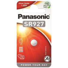 Батарейка Panasonic SR-927EL/1B серебро-цинковая SR927(395, V395, D395) блистер, 1 шт.