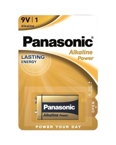 Батарейка Panasonic 6LR61REB/1BP ALKALINE POWER щелочная 6LF22(6LR61, MN1604, MX1604, Крона) блистер, 1 шт.