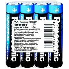 Батарейка Panasonic R03BER/4PR GENERAL PURPOSE угольно-цинковая AAA(R3) пленка, 4 шт.
