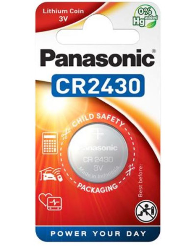 Батарейка Panasonic CR-2430EL/1B литиевая CR2430 блистер, 1 шт.