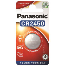Батарейка Panasonic CR-2450EL/1B литиевая CR2450 блистер, 1 шт.